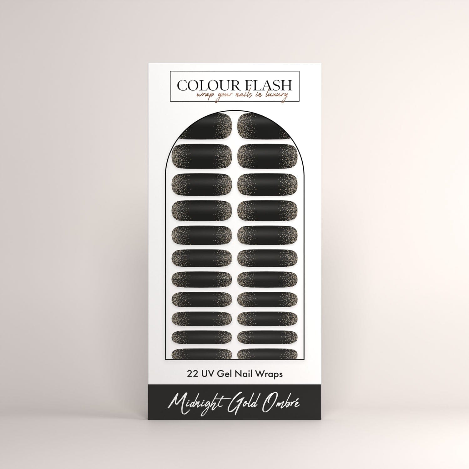 UV Gel: Midnight Gold Ombré