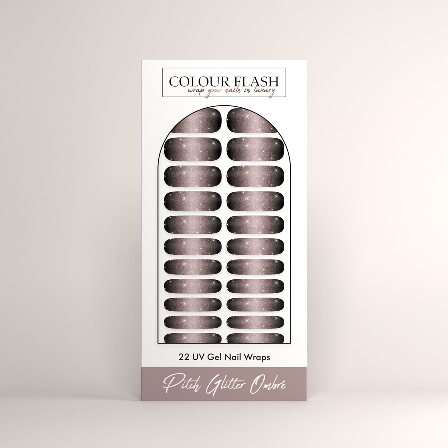 UV Gel: Pitch Glitter Ombré