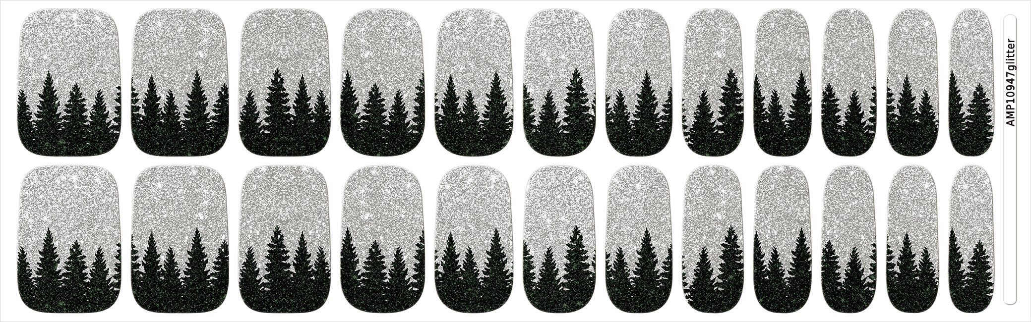 Snowy Pines (Glitter)